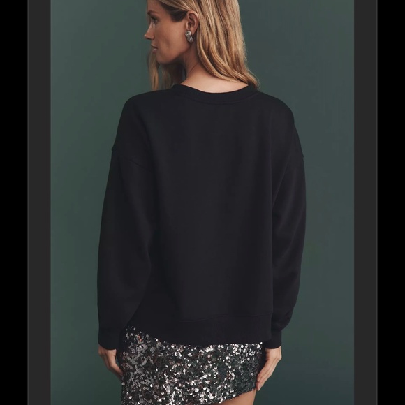 NWT Anthropologie Maeve x Natalia Bagniewska Cocktail Sweatshirt Top *GLIMMER* - Picture 4 of 4